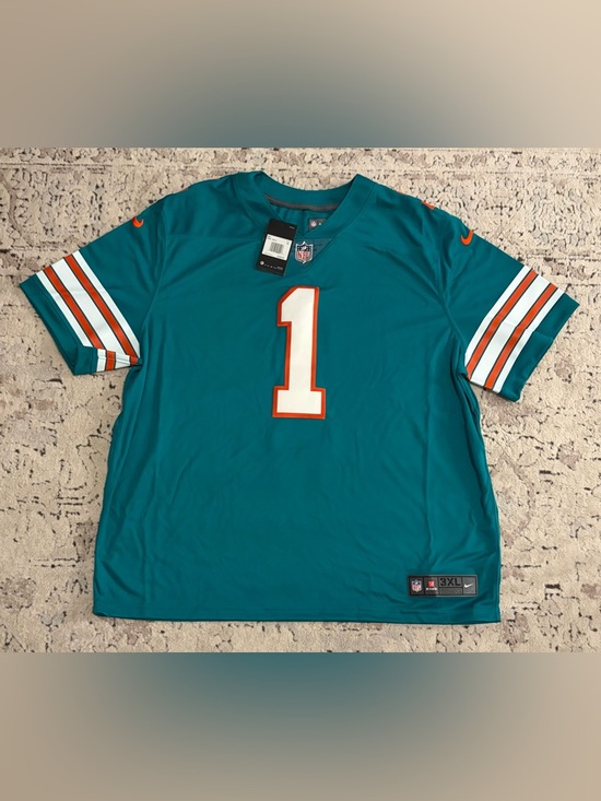 Nike Other - Nike Authentic Miami Dolphins Tua Tagovailoa #1 Aqua NFL Football Men’s Sz: 3XL